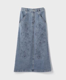 GRACE CONTINENTAL エンボスデニムスカート