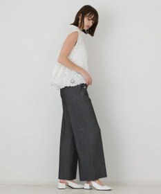 GRACE CONTINENTAL 刺繍スキッパートップ