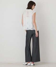 GRACE CONTINENTAL 刺繍スキッパートップ