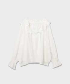 GRACE CONTINENTAL フリルカラーシアーカフタンブラウス