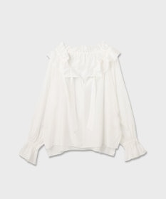 GRACE CONTINENTAL フリルカラーシアーカフタンブラウス