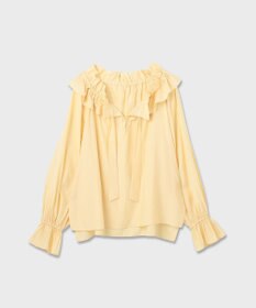 GRACE CONTINENTAL フリルカラーシアーカフタンブラウス