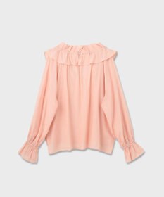 GRACE CONTINENTAL フリルカラーシアーカフタンブラウス