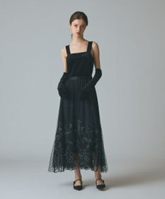 GRACE CONTINENTAL ドットフラワーembドレス