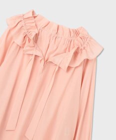 GRACE CONTINENTAL フリルカラーシアーカフタンブラウス