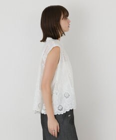 GRACE CONTINENTAL 刺繍スキッパートップ