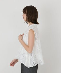GRACE CONTINENTAL 刺繍スキッパートップ