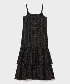 GRACE CONTINENTAL ラメチェックキャミドレス