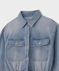 GRACE CONTINENTAL デニムドロストスリットワンピース