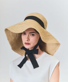 GRACE CONTINENTAL N.H Paris  ラフィアリボンハット