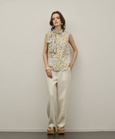 GRACE CONTINENTAL シアーフラワープリントジャガードブラウス