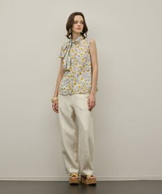 GRACE CONTINENTAL シアーフラワープリントジャガードブラウス