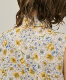 GRACE CONTINENTAL シアーフラワープリントジャガードブラウス