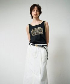 GRACE CONTINENTAL ラメニットノースリーブ ブラック