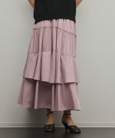 GRACE CONTINENTAL ロングティアードスカート ピンク