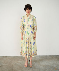 GRACE CONTINENTAL セーラープリントワンピース