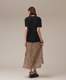 GRACE CONTINENTAL ヒョウ柄ロングプリーツスカート