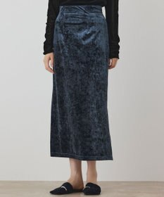 GRACE CONTINENTAL 刺繍レイヤードベロアスカート