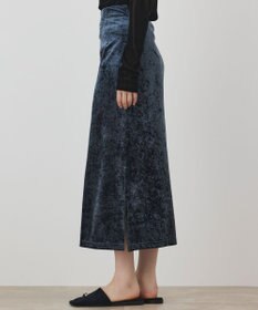 GRACE CONTINENTAL 刺繍レイヤードベロアスカート