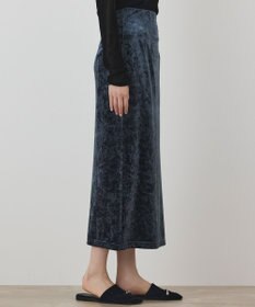 GRACE CONTINENTAL 刺繍レイヤードベロアスカート