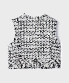 GRACE CONTINENTAL コンパクトツイードベスト