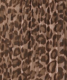 GRACE CONTINENTAL ヒョウ柄ロングプリーツスカート