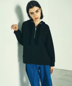 GRACE CONTINENTAL ハーフジップフードトップ