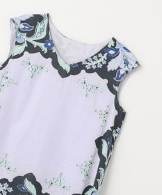 GRACE CONTINENTAL フレームプリントギャザーワンピース