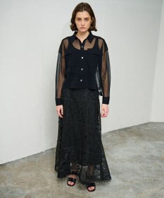 GRACE CONTINENTAL ケミカルレースパッチワークスカート