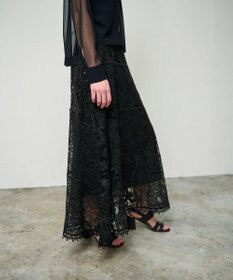 GRACE CONTINENTAL ケミカルレースパッチワークスカート