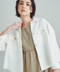 グレースコンチネンタル　リネンタッチシャツジャケット リネンタッチシャツジャケット / GRACE CONTINENTAL | GRACE