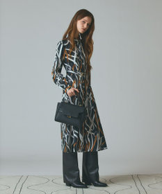 GRACE CONTINENTAL ベルトプリントシャツドレス