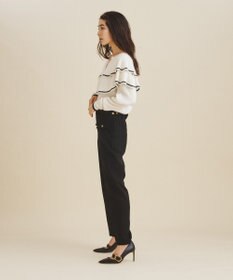 GRACE CONTINENTAL フロントフラップスリムパンツ