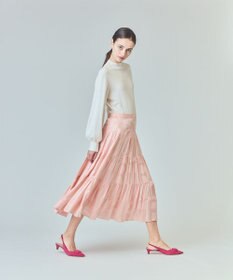 GRACE CONTINENTAL ラメジャガードサテンスカート