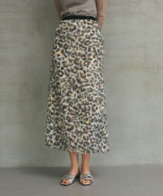 GRACE CONTINENTAL フェザーレオパードスカート
