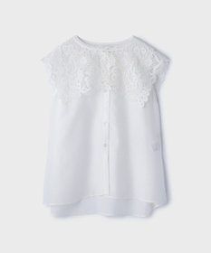 GRACE CONTINENTAL パターンレースカラーブラウス