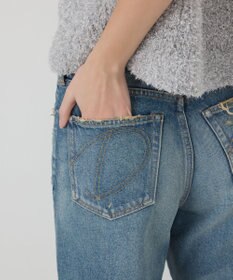 GRACE CONTINENTAL 【イベント店舗・ONLINE STORE先行アイテム】レタードビジューデニム