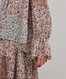 GRACE CONTINENTAL パッチワークプリントカフタンブラウス