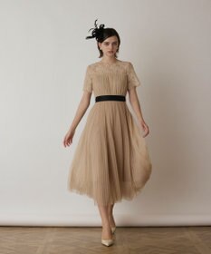 GRACE CONTINENTAL チュールプリーツドレス