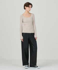 GRACE CONTINENTAL リブニットトップ