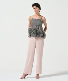 GRACE CONTINENTAL チュールフリルキャミソール グレー