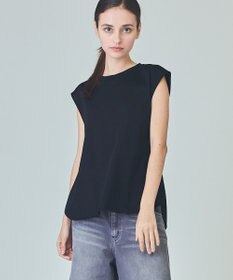 GRACE CONTINENTAL バックロゴ刺繍ノースリーブ ブラック