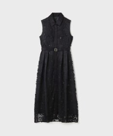 GRACE CONTINENTAL フラワーライン刺繍ワンピース