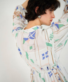 GRACE CONTINENTAL セーラープリントワンピース