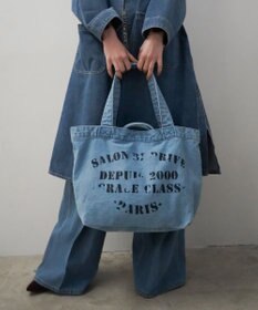 GRACE CONTINENTAL レタードデニムトート