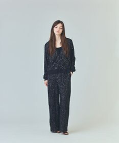 GRACE CONTINENTAL スパンコールニットカーディガン