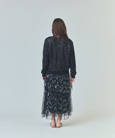 GRACE CONTINENTAL スパンコールニットカーディガン