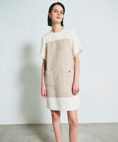 GRACE CONTINENTAL ツイードコンビミニワンピース