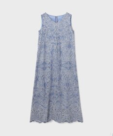 GRACE CONTINENTAL フラワーカットワークワンピース【限定カラー】 ブルー