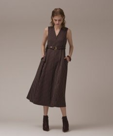 GRACE CONTINENTAL ストライプジャージワンピース